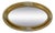 Italian Oval Wall Mirror with Gold Leaf Finish and Capodimonte Porcelain Flowers from Giulio Tucci, 2008 For Sale