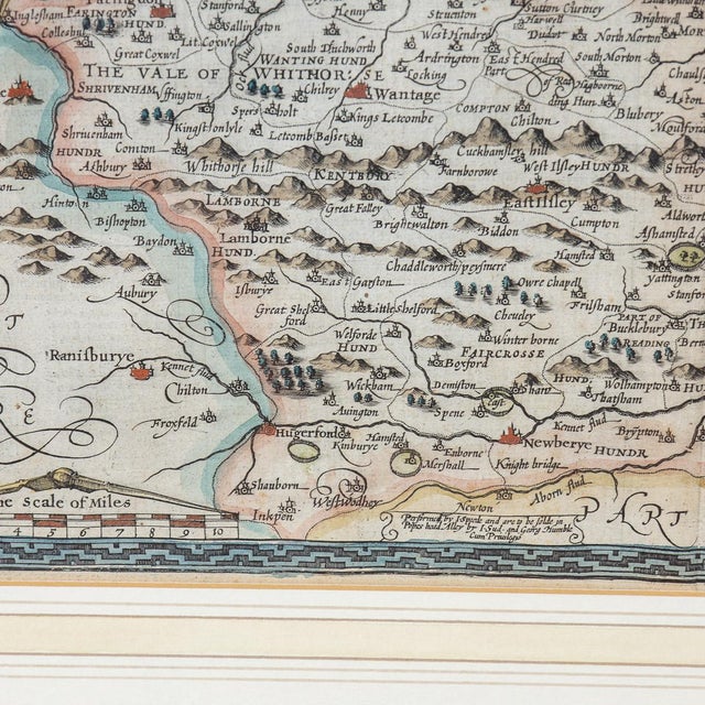 17th Century Map of the Barkshire by John Speed, 1616 For Sale - Image 15 of 18