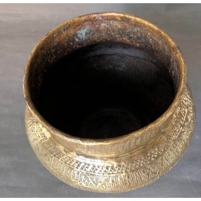 Copper Late 19th Century Brass Flowerpot, Egypt, 1890s For Sale - Image 8 of 14