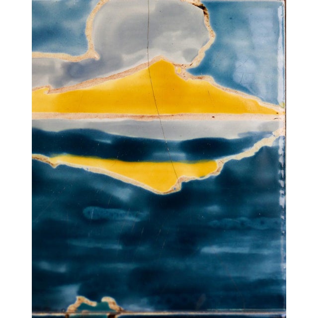 1960s Mid-Century French Ceramic Glazed Tile Panel of Anduze, 1960s For Sale - Image 5 of 8