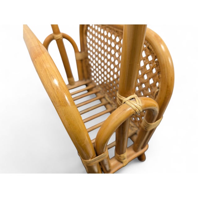1970s Vintage Bamboo Magazine Rack, 1970s For Sale - Image 5 of 8