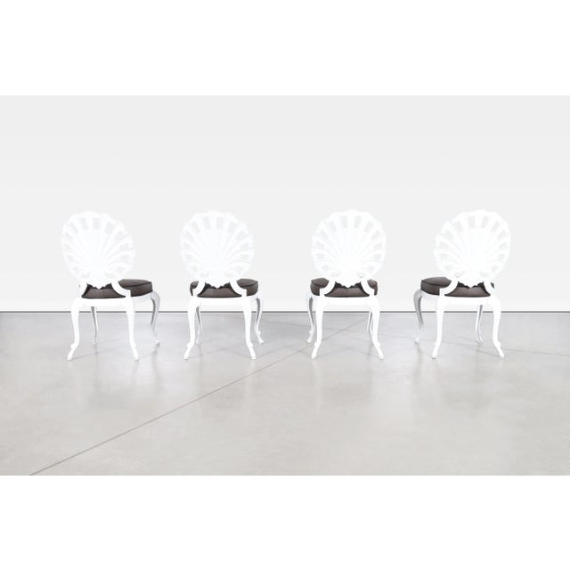 Metal Vintage Aluminum Shell Back Dining Set Attributed to Brown Jordan, 1970s For Sale - Image 7 of 12