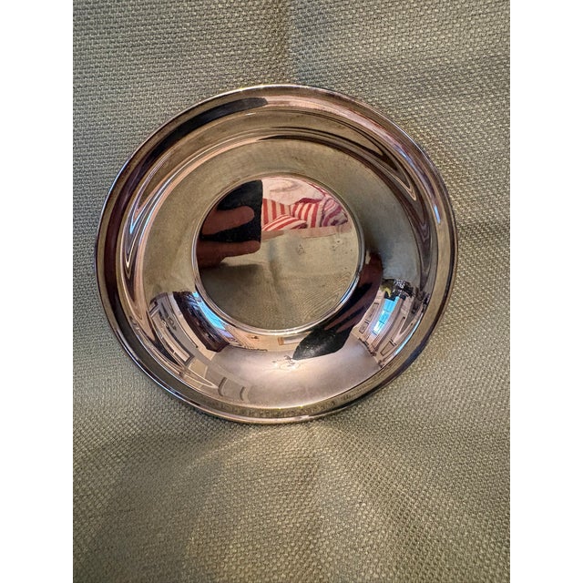 Mid 20th Century Vintage Silver-Plated Hollowware Small Dish by Lunt Silversmith, Mid-20th Century For Sale - Image 5 of 6