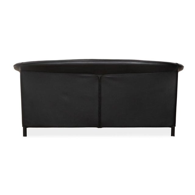 Leather Aura Three-Seater Sofa in Black by Paolo Piva for Wittmann For Sale - Image 11 of 13