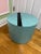 1980 Teal Blue Formica Shortee Pedestal There is a matching taller pedestal in a separate listing
