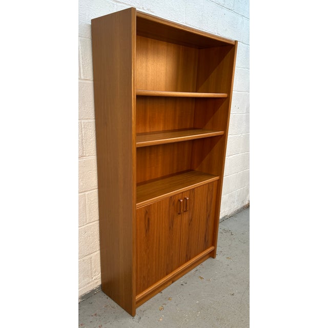 Mid-Century Danish Modern Teak Bookcase For Sale - Image 4 of 10