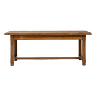Early 20th Century France Amber Wood Dining Table For Sale