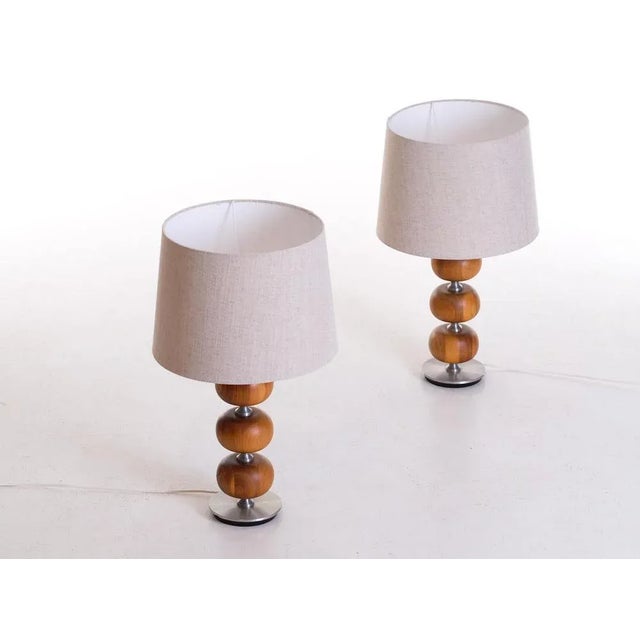 Swedish Table Lamps attributed to Tranås Stilarmatur, 1960s, Set of 2 For Sale - Image 3 of 12