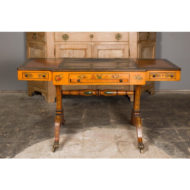 Brown English 19th Century Satinwood Table with Tilt Top Writing Area and Checkerboard For Sale - Image 8 of 12