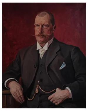 Jules Matthey, Portrait d'un notable à moustache, 1911, Oil on Canvas