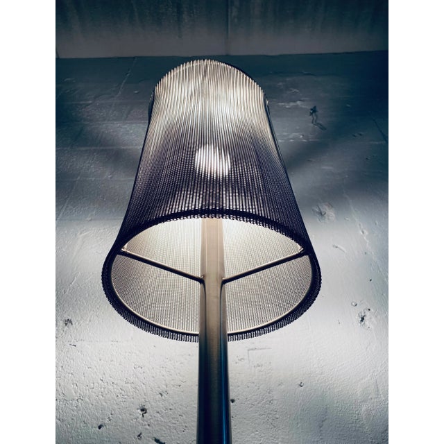 Custom Welded Steel and Mesh Shade Floor Lamp by Automatic, Inc. For Sale - Image 10 of 13