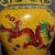 Chinoiserie Pair of Monumental Chinese Yellow Cloisonné Dragon & Phoenix Vases - 24.7 LBS Total For Sale - Image 3 of 10