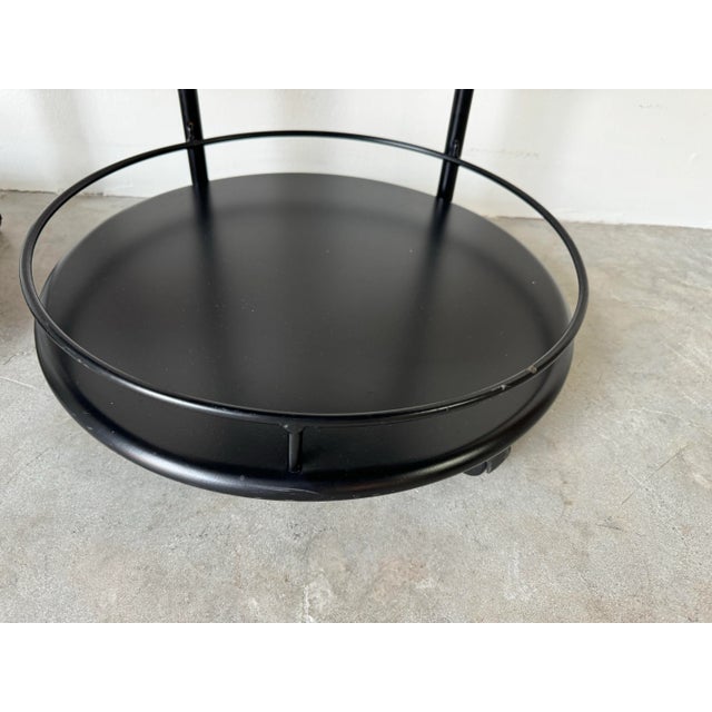 Italian Postmodern Bonaldo Casa Two - Tier Rolling Side Tables - A Pair/ Sold For Sale In Miami - Image 6 of 12