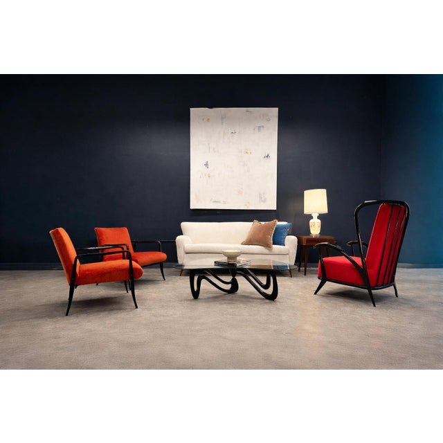 Designed by Giuseppe Scapinelli, this armchair exemplifies the expressive style language that Scapinelli is known for....