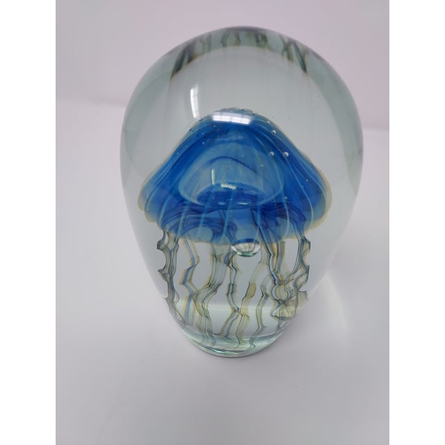Robert Eickholt Robert Eickholt Blown Glass Jelly Fish Sculpture Paperweight Signed on Base "Eickholt 2006 Coaf" For Sale - Image 4 of 9