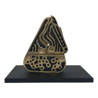 Bruno Chersicla, Abstract Alambicco / Still Kinetic Sculpture, 1980, Painted Metal For Sale