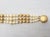 Napier Vintage 1950s Signed Napier Goldtone & Faux-Pearl Beaded Bracelet For Sale - Image 4 of 9