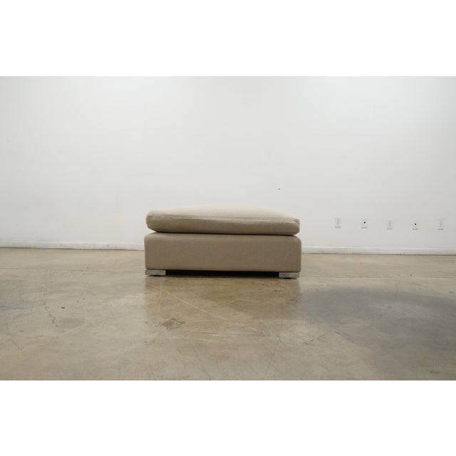 Attributed Minotti Italian Modern Sofa and Chaise Ottoman For Sale - Image 10 of 17