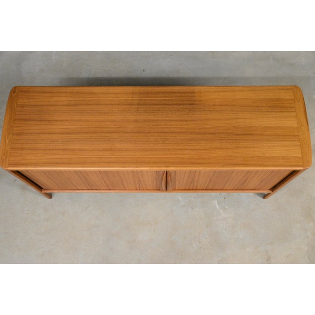 1960s 1960s Danish Modern Teak 66” Takbour Door Credenza For Sale - Image 5 of 10