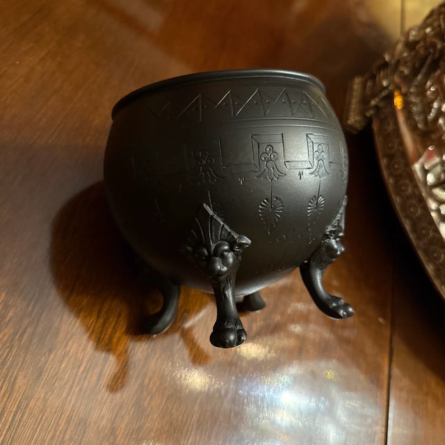 Black Regency Style Bowl With Lions For Sale - Image 4 of 5