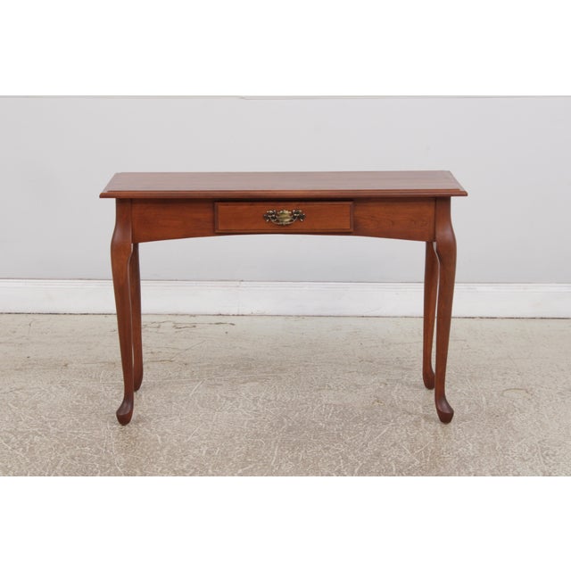 Age: Approx. 30 Years Old Details: Dovetailed Drawer Construction Cherry High Quality Construction Queen Anne Legs & Pad...
