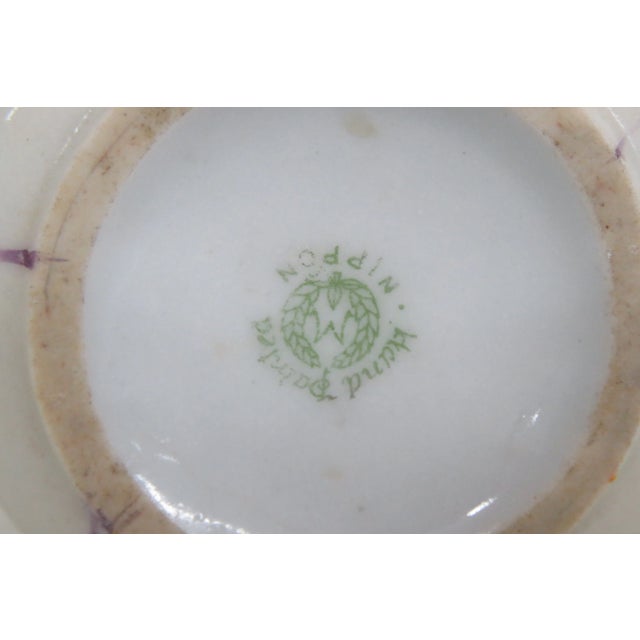 Early 20th Century Nippon Hand Painted Landscape Scene Vase With Two Gilded Handles For Sale - Image 5 of 12