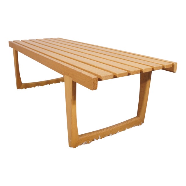 Swedish Bench in Oak by Yngvar Sandström for Nordiska Kompaniet, 1960s For Sale