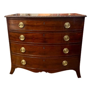 Antique George III Mahogany Beau Brummell Chest of Drawers For Sale