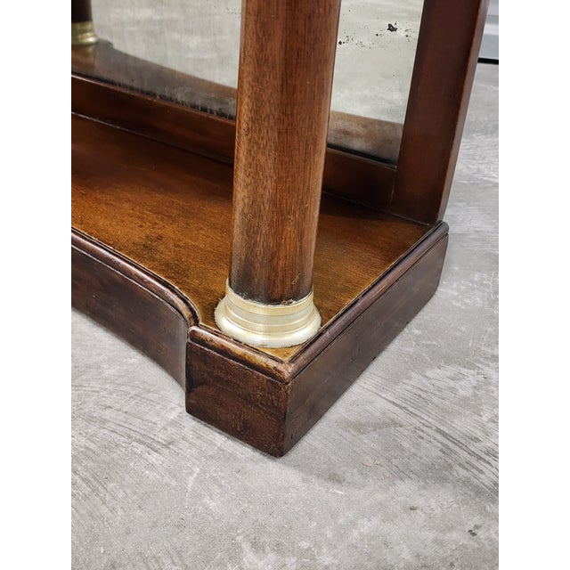 Antique Empire Style Console Table With Marble Top For Sale - Image 9 of 12