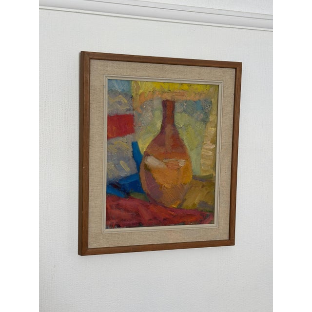Britta Ringvall, Vase, 1960s, Oil on Canvas, Framed For Sale - Image 14 of 18