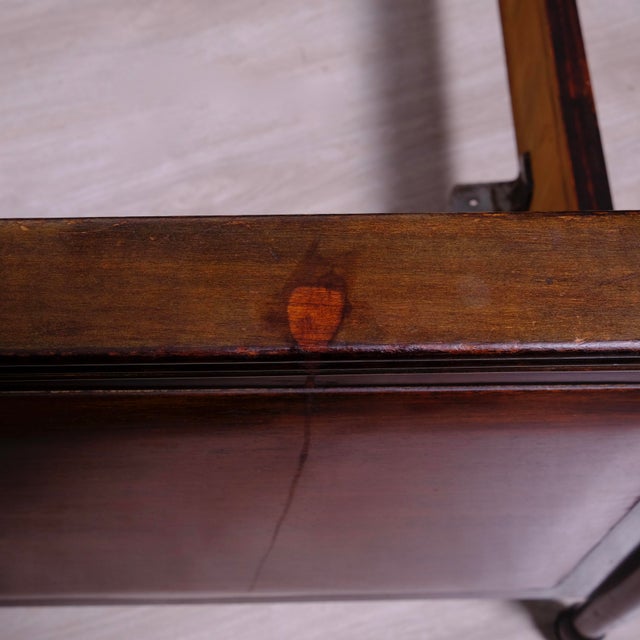 Wood Italian Wooden Double Bed from Brembilla, Bergamo, 1950s-1960s For Sale - Image 7 of 18