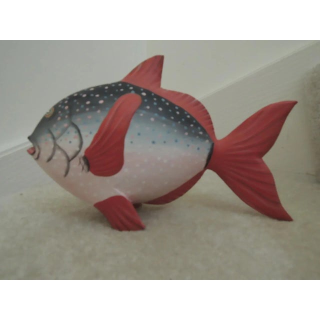 Wooden Fish Artsy Hand Painted Whimsical Island Art - Old Town Art Fair Collectible. Brand new, whimsical artsy wooden...