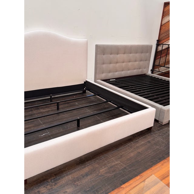 Pottery Barn Eastern King Size Pottery Barn Raleigh Bed Frame For Sale - Image 4 of 12