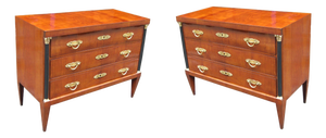 Late 18th Century Important Pair of Neoclassical Commodes