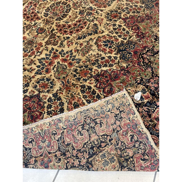 1940's Vintage Lavar Kerman Rug-9'9" X 16' For Sale - Image 9 of 11