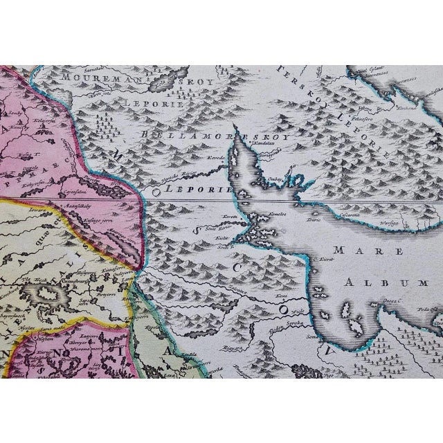 Early 18th Century Sweden and Adjacent Portions of Scandinavia: A Hand-Colored 18th C. Homann Map, 1710 For Sale - Image 5 of 7