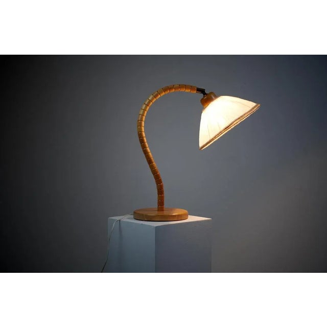 Swedish Modern Birch Table Lamp from Markslöjd Kinna, 1960s For Sale - Image 3 of 8