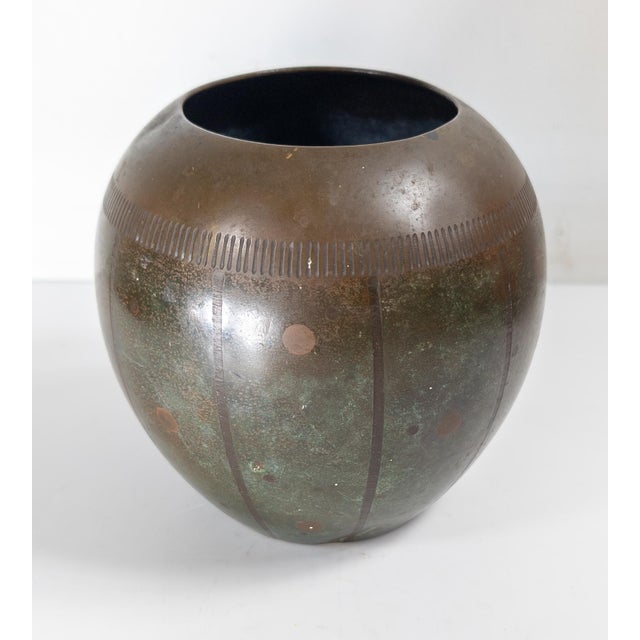We are selling this nice decorative WMF bronze vase. This vase has great Vienna Secessionist style with modernist flare...