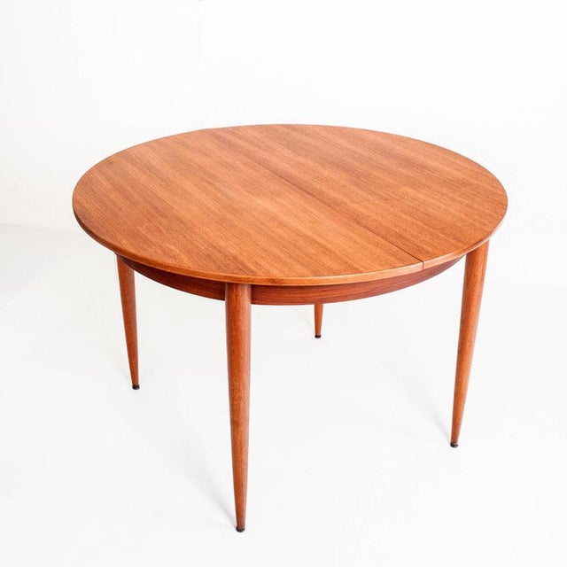 Wood Scandinavian Table with Extension in Teak Wood, France, 1960s For Sale - Image 7 of 15