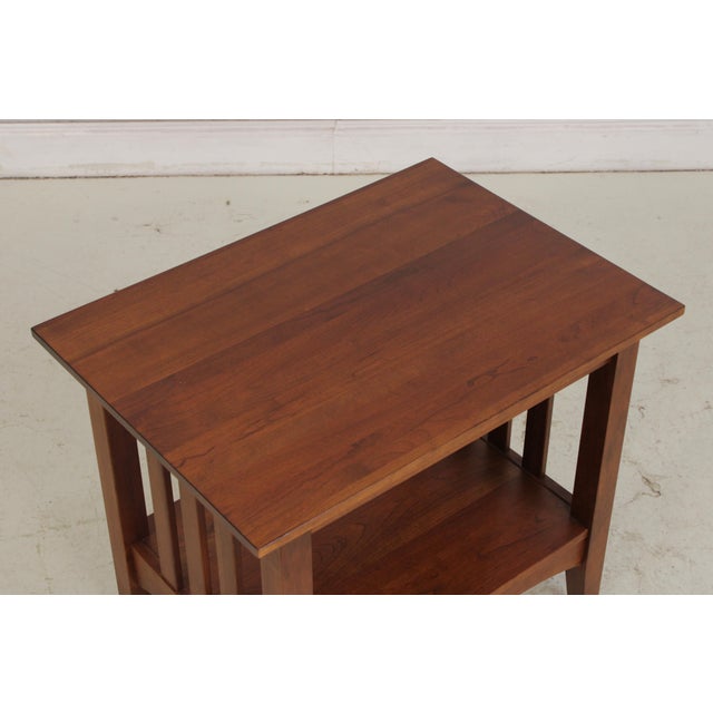 Wood Ethan Allen Cherry Mission Style End Table For Sale - Image 7 of 15