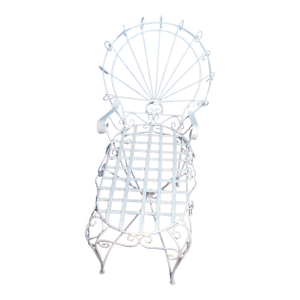 1970s Salterini Peacock Chaise Lounge in Wrought Iron, Attributed Decor