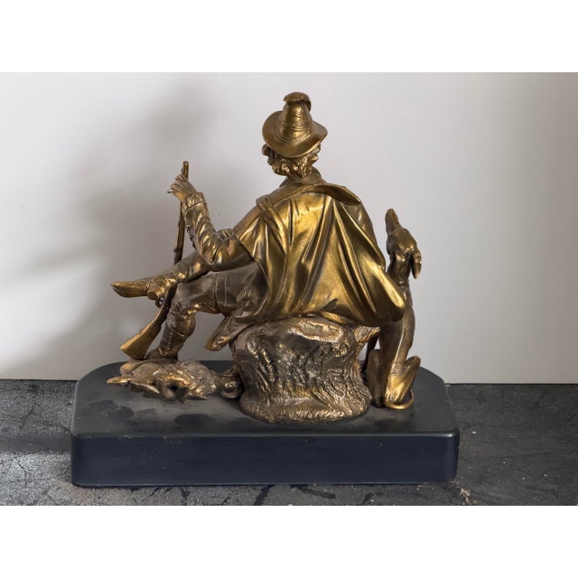A finely detailed late-19th-century French bronze figural group by Adrien Étienne Gaudez (French, 1845–1902), depicting a...