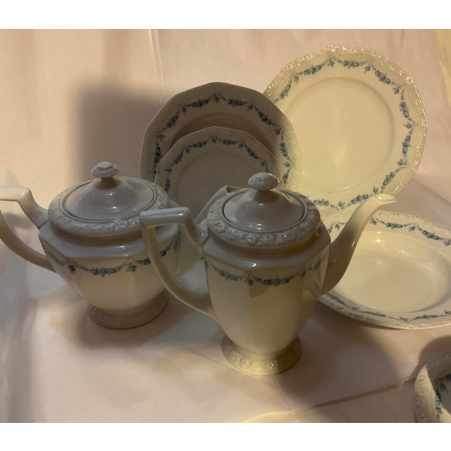 Ceramic New 1970s Dinner & Tea Set With Blue Garland by Rosenthal - 100 Piece Set For Sale - Image 7 of 14