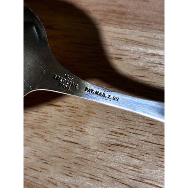 Traditional Fessenden 1899 Newport Sterling Silver Serving Spoon For Sale - Image 3 of 9