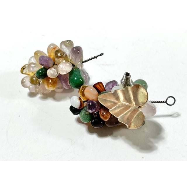 1970s 1970s Stone Grape Cluster Place Card Holders - Set of 10 For Sale - Image 5 of 7