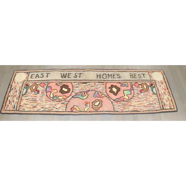 Vintage American Hooked East West Runner - 2'2" x 6'10" For Sale In New York - Image 6 of 9