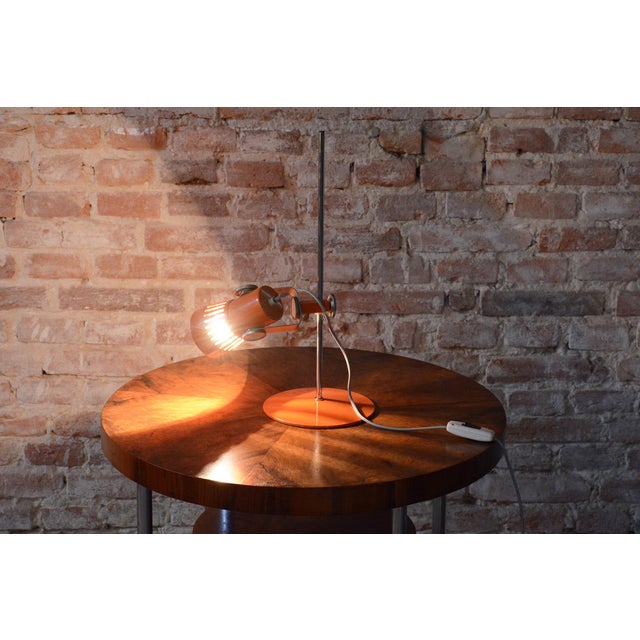 Orange Mid-Century Table Lamp from P. Grus, Czech, 1960s For Sale - Image 8 of 12