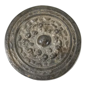 16th Century or Earlier Chinese Tang or Ming Dynasty Bronze Mirror