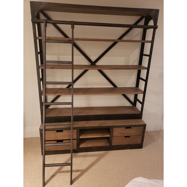 Restoration Hardware Bookshelf 1950s Dutch Shipyard Shelving Chairish