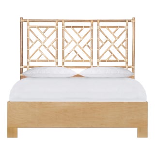 Chippendale Platform Bed Double - Natural For Sale